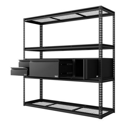 Heavy-Duty Modular Racking Kit with 3 Storage Units