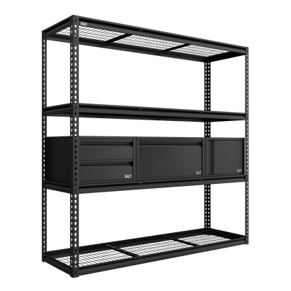 Heavy-Duty Modular Racking Kit with 3 Storage Units