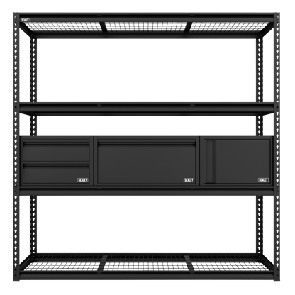 Heavy-Duty Modular Racking Kit with 3 Storage Units