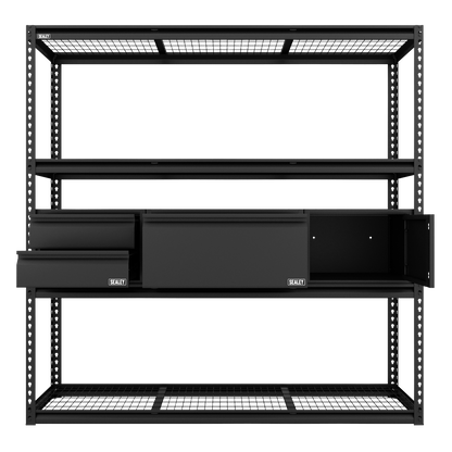Heavy-Duty Modular Racking Kit with 3 Storage Units