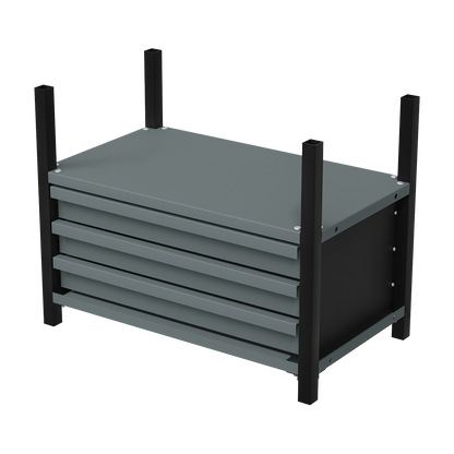 Modular Racking Mid Unit 3 Drawer & 1 Shelf 580mm