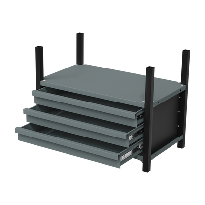 Modular Racking Mid Unit 3 Drawer & 1 Shelf 580mm