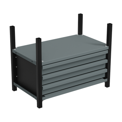 Modular Racking Mid Unit 3 Drawer & 1 Shelf 580mm