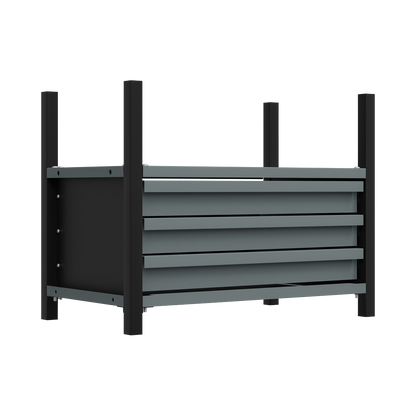 Modular Racking Mid Unit 3 Drawer & 1 Shelf 580mm