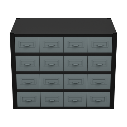 Modular Racking Mid Unit 16 Small Drawers 580mm