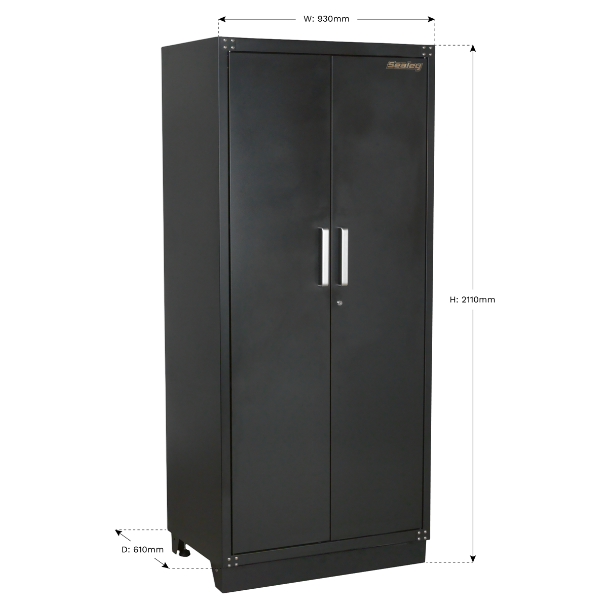 Premier™ Heavy-Duty Modular Full Height Floor Cabinet 2 Door 930mm