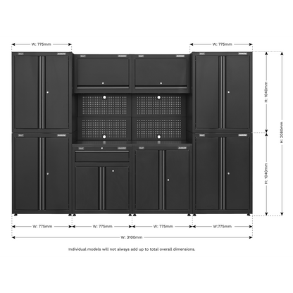 Superline PRO® Rapid-Fit Modular Garage Storage System 3.1m