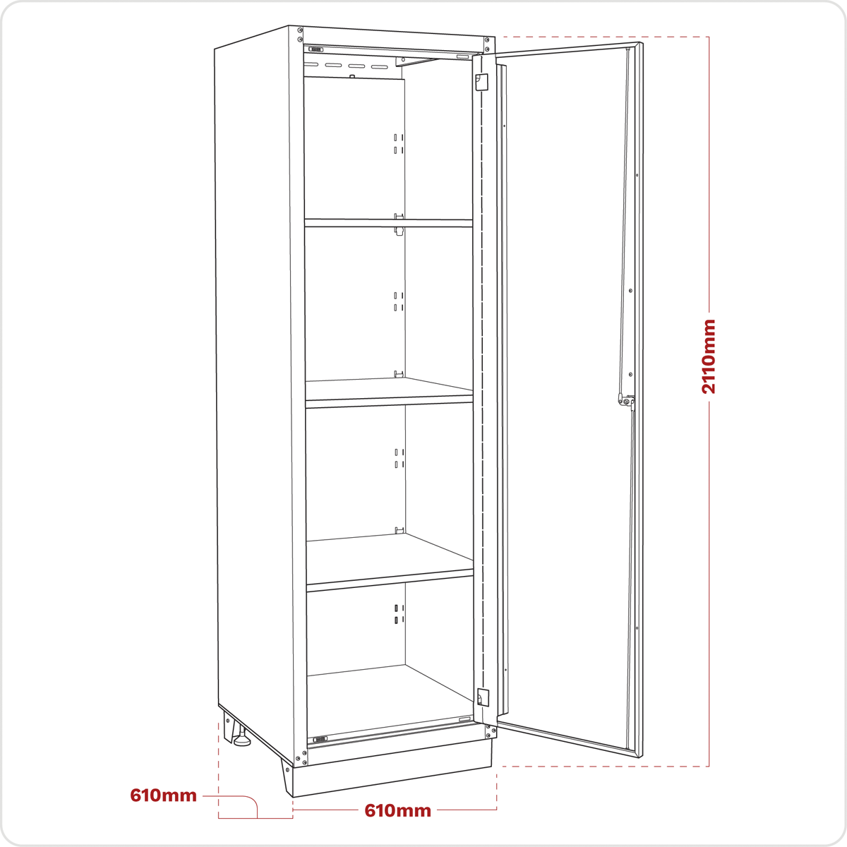 Premier™ Heavy-Duty Modular Full Height Floor Cabinet 2110mm