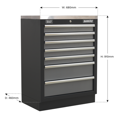Superline PRO® Modular Cabinet 7 Drawer 680mm