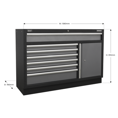 Superline PRO® Modular Floor Cabinet 7 Drawer 1360mm