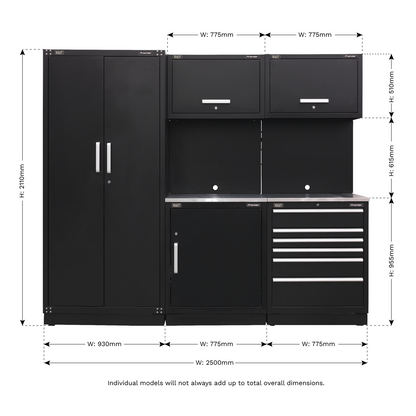 Premier™ Storage System with Stainless Worktop 2.48m