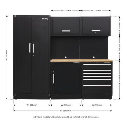 Premier™ Storage System with Hardwood Worktop 2.48m