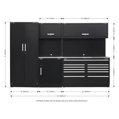 Premier™ Storage System with Stainless Worktop 3.26m