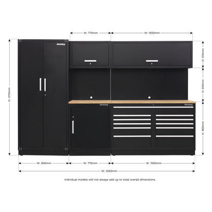 Premier™ Storage System with Hardwood Worktop 3.26m