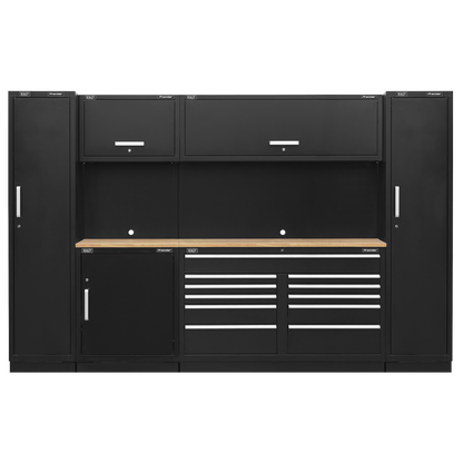 Premier™ Storage System with Hardwood Worktop 3.55m