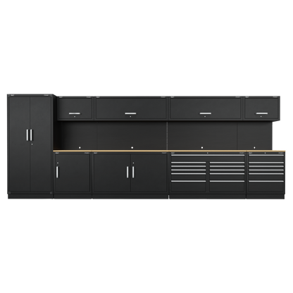 Premier™ Storage System with Hardwood Worktop 5.58m