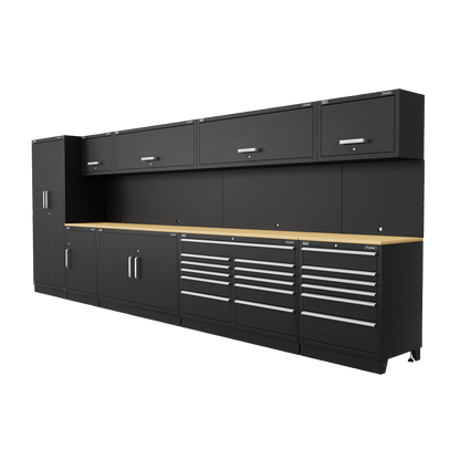 Premier™ Storage System with Hardwood Worktop 5.58m