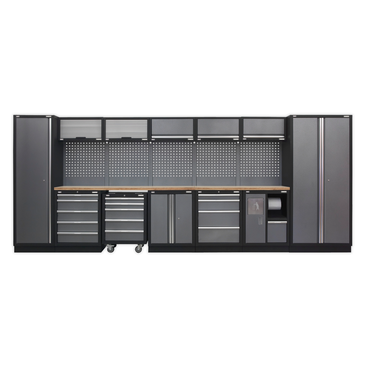 Superline PRO® Storage System with Wood Worktop 4.92m