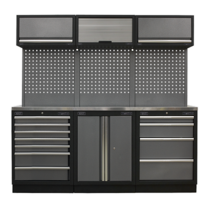Superline PRO® Storage System with Stainless Worktop 2.04m