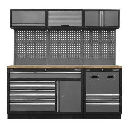 Superline PRO® Modular Storage System Combo with Pressed Wood Worktop