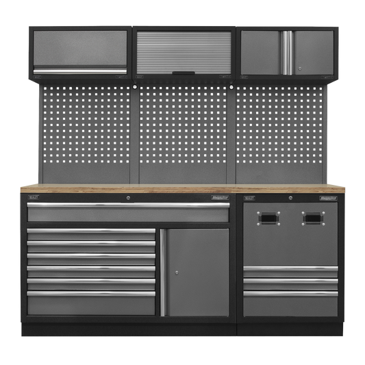 Superline PRO® Modular Storage System Combo with Pressed Wood Worktop