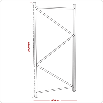 Frame One End 2000 x 1000mm