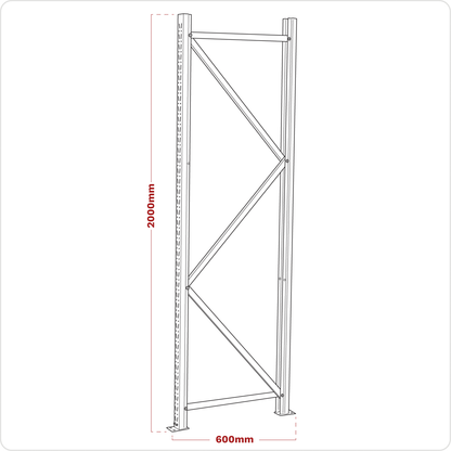 Frame One End 2000 x 600mm