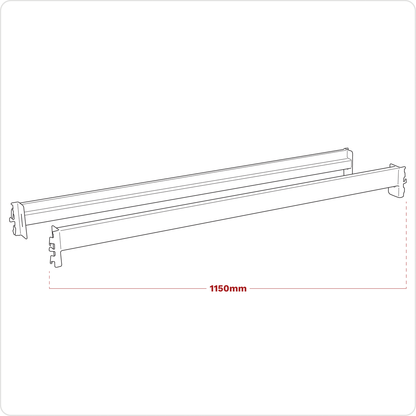 1150mm Cross Beam 900kg Capacity - Pair