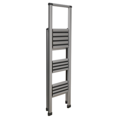 Professional Folding Step Ladder 3-Step Aluminium 150kg Capacity