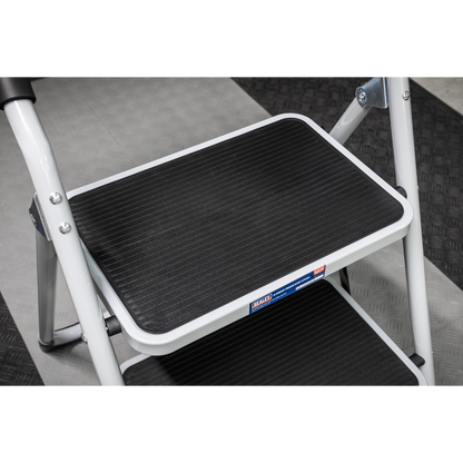 Step Stool 2-Tread 150kg Capacity - BS EN14183