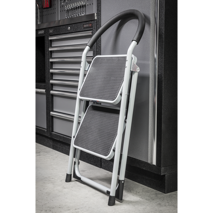 Step Stool 2-Tread 150kg Capacity - BS EN14183