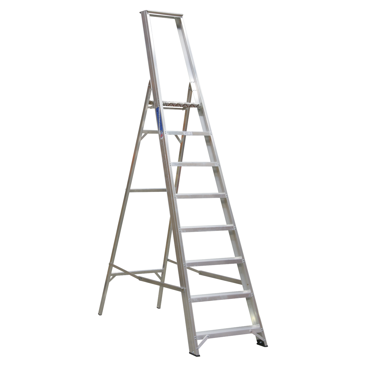 Industrial Step Ladder 8-Tread Aluminium - BS EN 131
