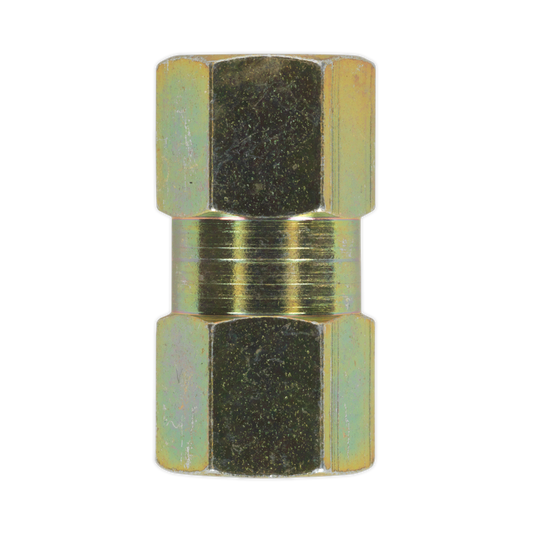 Female to Female Brake Tube Connector M10 x 1mm - Pack of 10
