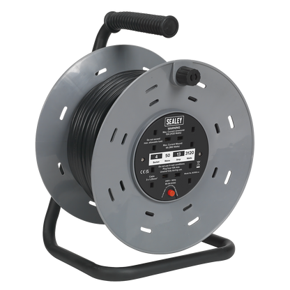 50m Cable Reel with Thermal Trip 4 x 230V