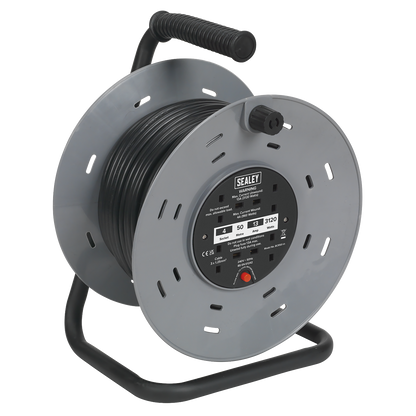 50m Cable Reel with Thermal Trip 4 x 230V