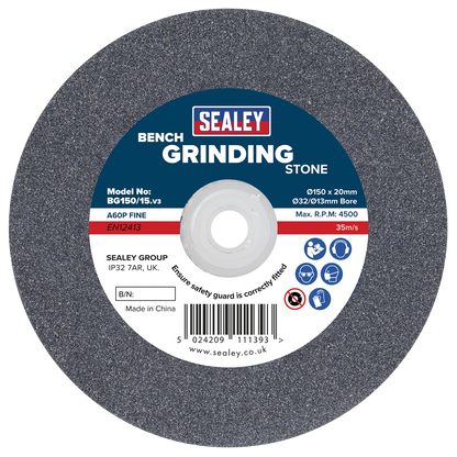 150 x 20mm Grinding Stone 32(13)mm Bore - A60P Fine