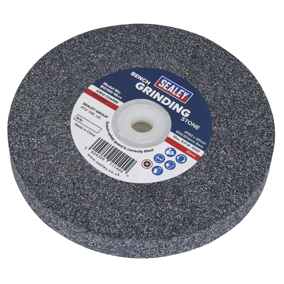150 x 20mm Grinding Stone 32(13)mm Bore - A36Q Coarse