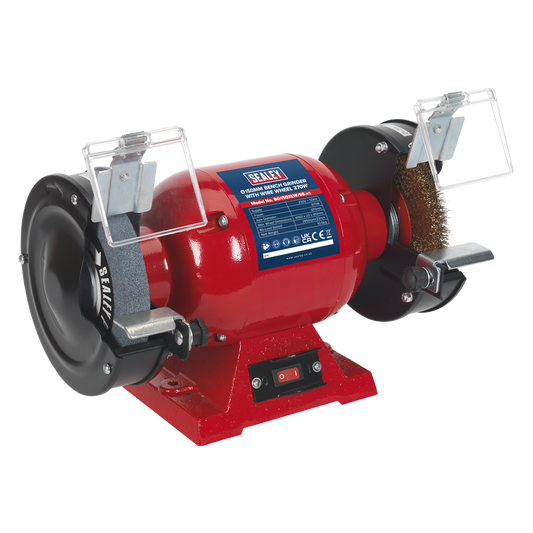 150mm Bench Grinder with Wire Wheel 370W/230V