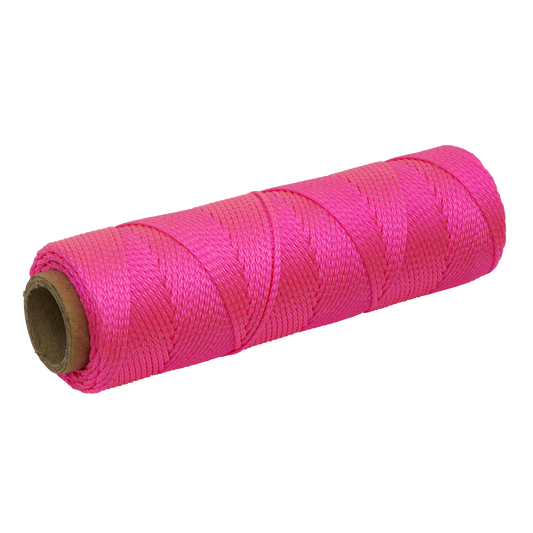 Braided Nylon Brick Line 76m - Pink