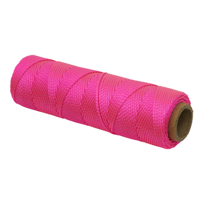 Braided Nylon Brick Line 76m - Pink