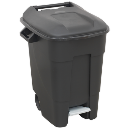 Refuse/Wheelie Bin with Foot Pedal 100L - Black