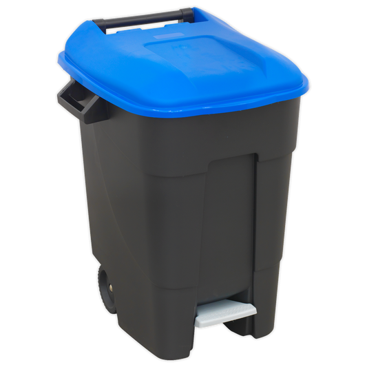 Refuse/Wheelie Bin with Foot Pedal 100L - Blue