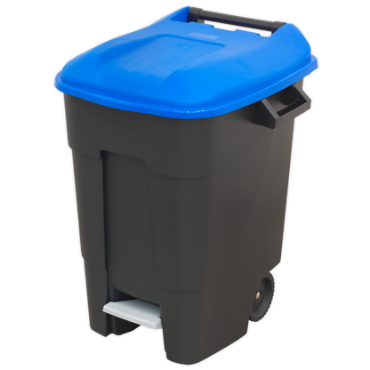 Refuse/Wheelie Bin with Foot Pedal 100L - Blue