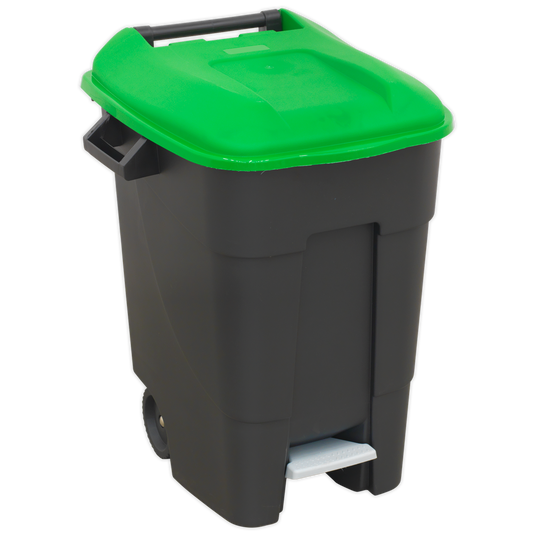 Refuse/Wheelie Bin with Foot Pedal 100L - Green