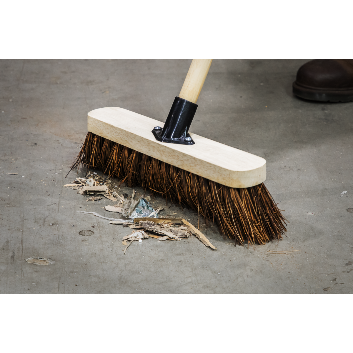 Stiff/Hard Bristle Broom 12"(300mm)