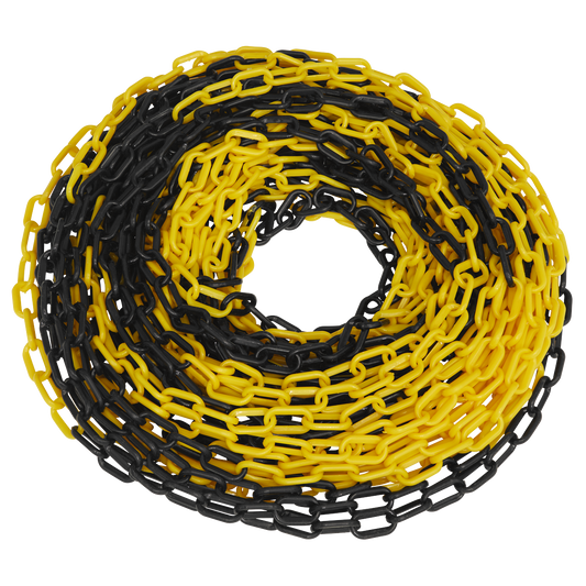 Plastic Chain 25m x 6mm - Black/Yellow