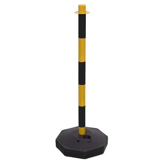 Post with Base - Black/Yellow