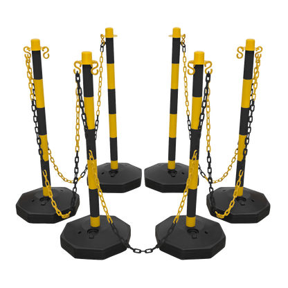 Post & Chain Kit 25m - Black/Yellow
