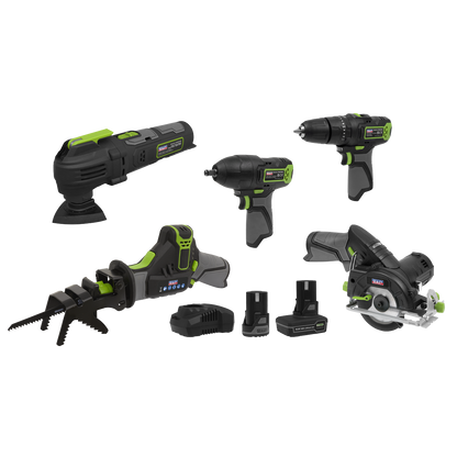 5 x SV10.8 Series Cordless Combo Kit 10.8V - 2 Batteries & Euro Plug