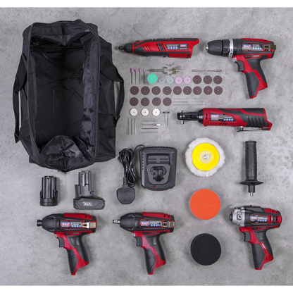 6 x SV12 Series Cordless Power Tool Combo Kit 12V - 2 Batteries